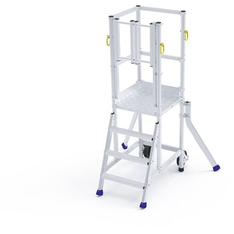 Matisère - Escabeau 4 marches grande plateforme - Hauteur max. travail 3.00m - ER4SL-SPD