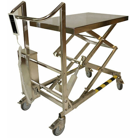 Plateforme de levage électrique en inox 200kg - Hauteur 980mm - Plateau 900x550mm - 300862