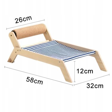 Plateforme de vacances pour chat avec griffoir et lit 58 cm