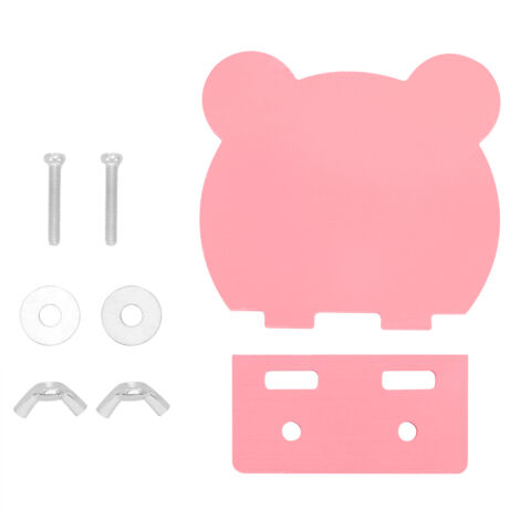 Plateforme d'escalade à double vis pour perroquet et hamster - Jouet à mordre et grimper pour cage (Rose)