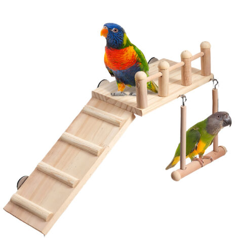 Plateforme d'habitation en bois pour cage d'oiseaux