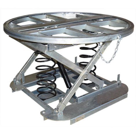 Plateforme élévatrice industrielle automatique - Plateau rond Ø1110mm - Hauteur 680mm - Capacité 2000kg - SLT2/1100