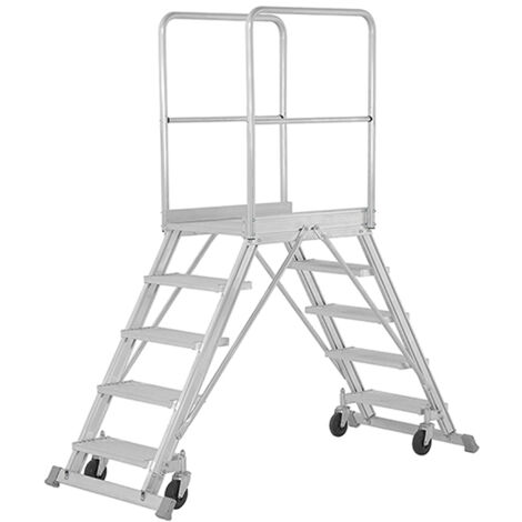 Plateforme mobile 2x3 marches - Hauteur max. de travail 2.73m - 688903