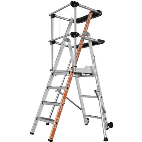 Plateforme Raptor 4 marches garde corps lisses Tubesca