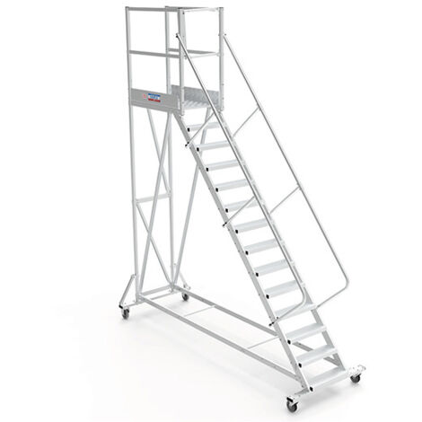 Plateforme roulante 15 marches - Hauteur max. de travail 5.00m - PTF115GD-P