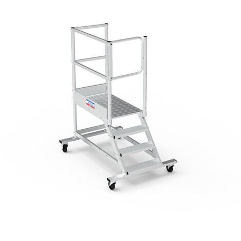 Plateforme roulante 4 marches - Hauteur max. de travail 2.80m - PTF104G-RSP