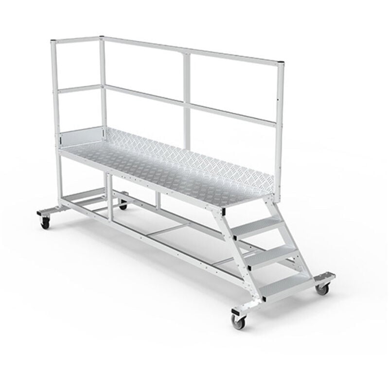 Plateforme roulante 3 marches - Hauteur max. de travail 2.60m - PTF253D