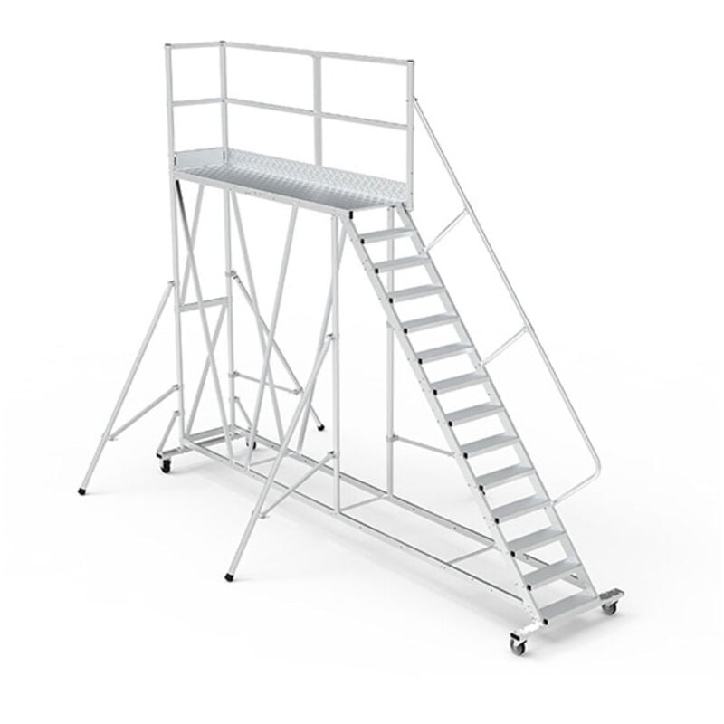 Plateforme roulante 11 marches - Hauteur max. de travail 4.20m - PTF2511D