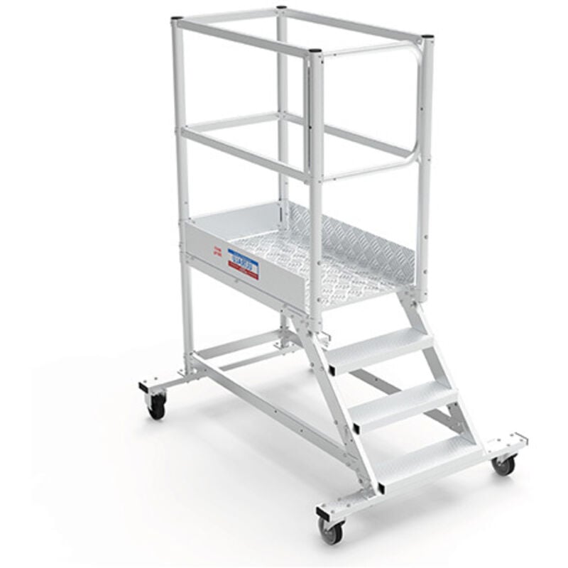 Plateforme roulante 4 marches - Hauteur max. de travail 2.80m - PTF104PT-P