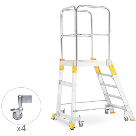 Plateforme de magasinage ultra légère - 4 roues escamotables