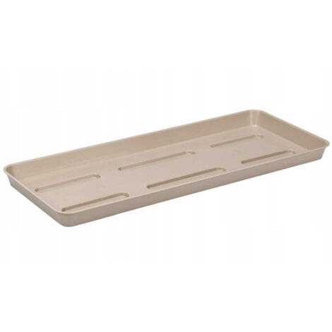 Platillo maceta de plástico 40 cm rectangular caramelo