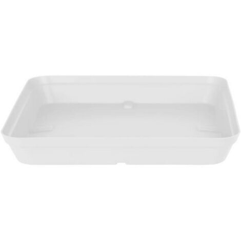 Platillo para maceta de flor Capri cuadrado 35cm blanco - Artevasi