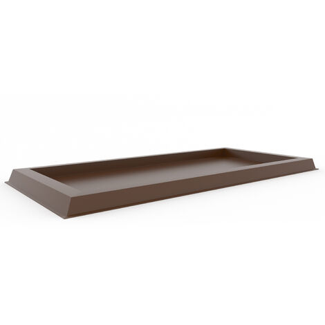 Platillo rectangular de resina 108,5x49 para maceta mod. Matera Bronze