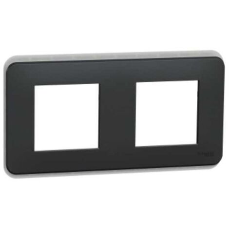 Platine 2 modules Schneider Electric UNICA Pro NU400454 Anthracite mate