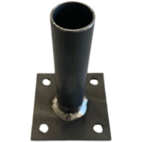 Platine acier à pied emboitable Ø35x2