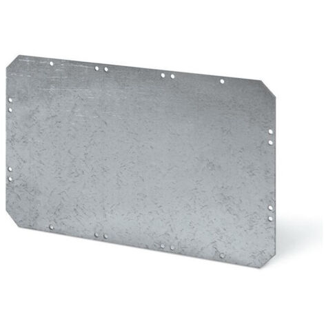 Platine acier inox 358x258mm gris pour coffret 380x300mm SCABOX
