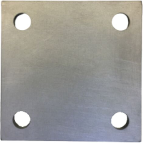 Platine acier percée 100x100x10