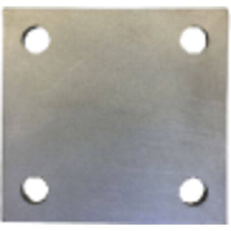 Platine acier percée 100x100x5