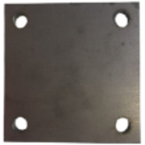 Platine acier percée 120x120x8