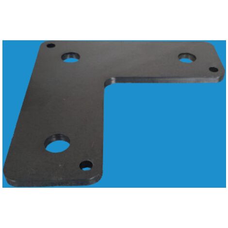Platine acier percée 126 x 126 mm
