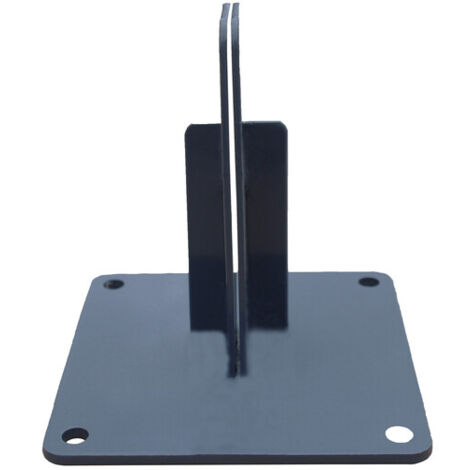 Platine acier pour poteau multifonctions clôture - Coloris - Gris anthracite RAL 7015, Epaisseur - 5mm, Largeur - 15 cm, Longueur - 15 cm