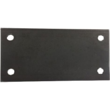Platine acier rectangle percée 200x100x8