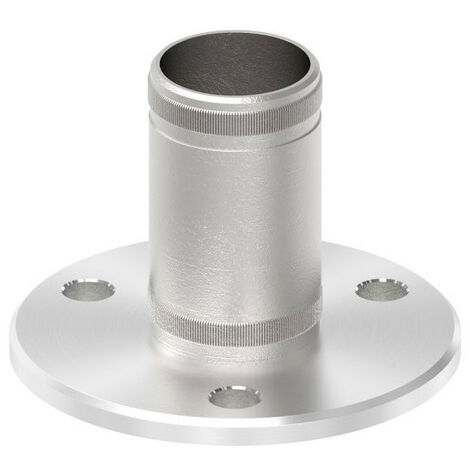 Platine au sol inox à manchonner sur tube inox
