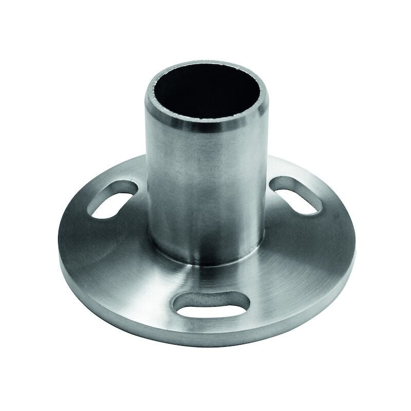 Croso - Platine d'ancrage ronde pour tube montage au sol inox 304 - 42.4 mm