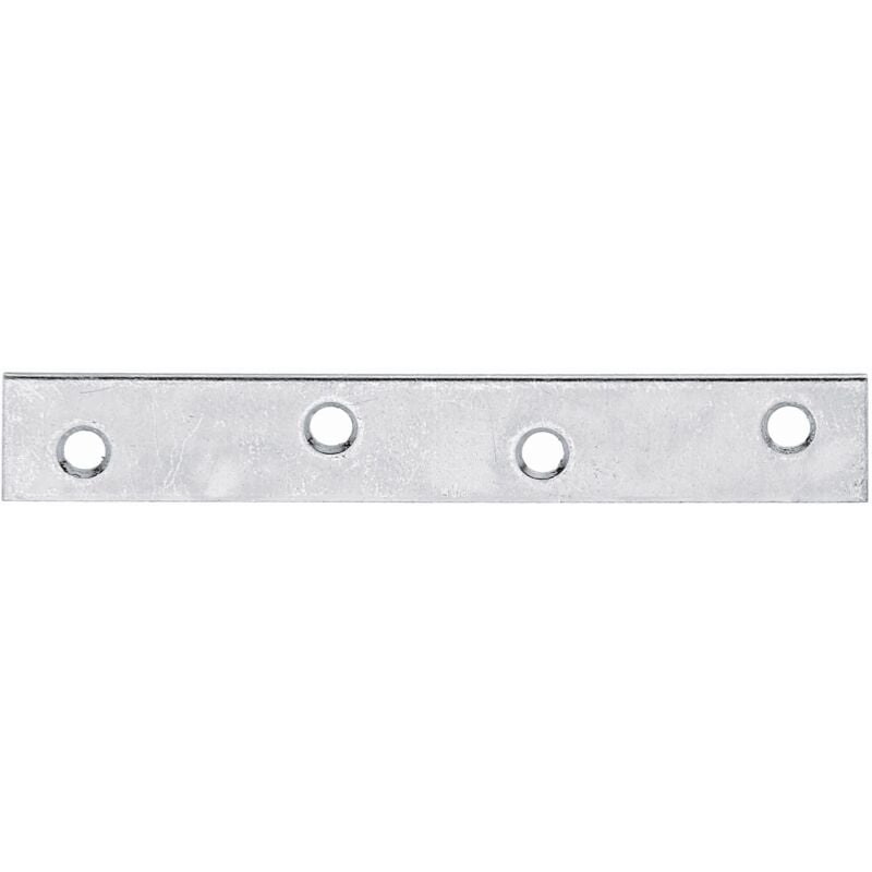 849399 Platine d'assemblage, étroite, galvanisée Sendzimir, 100 x 15 mm, Set de 100 pièces - Alberts