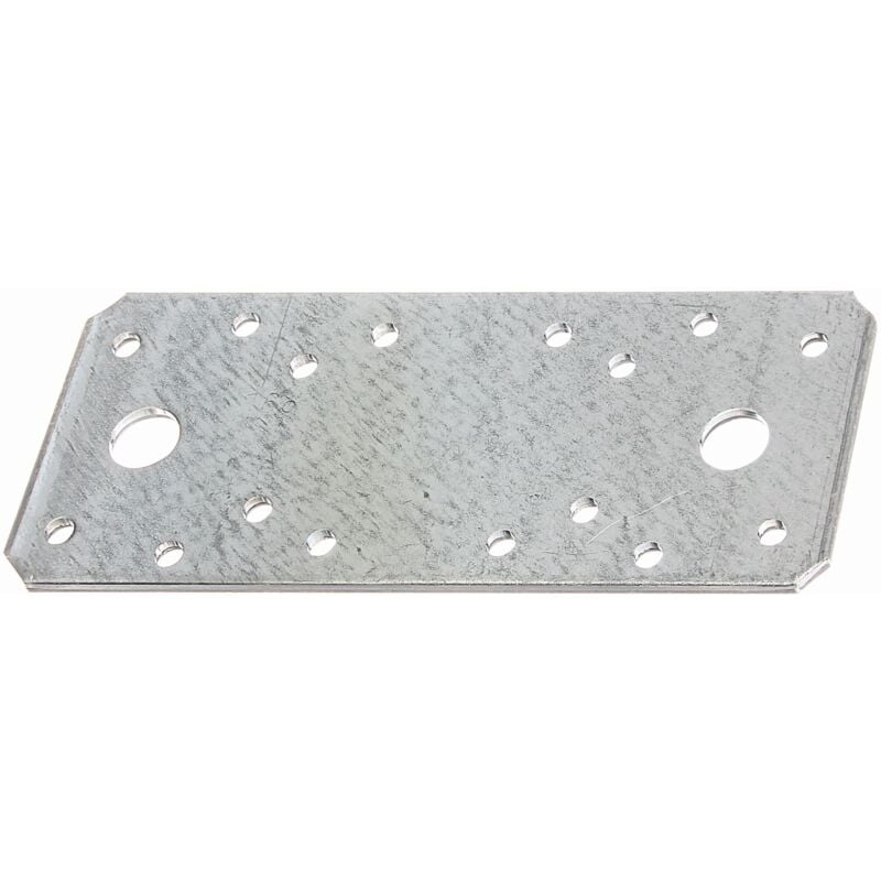 846336 Platine d'assemblage, galvanisée Sendzimir, 133 x 55 mm, Set de 50 pièces - Alberts