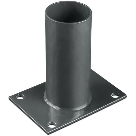 Platine de fixation diamètre 60 mm pour portillon grillagé Gris anthracite