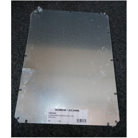 Platine de montage acier galvanisé 260x360x1.5mm pour coffret industriel CUBO O