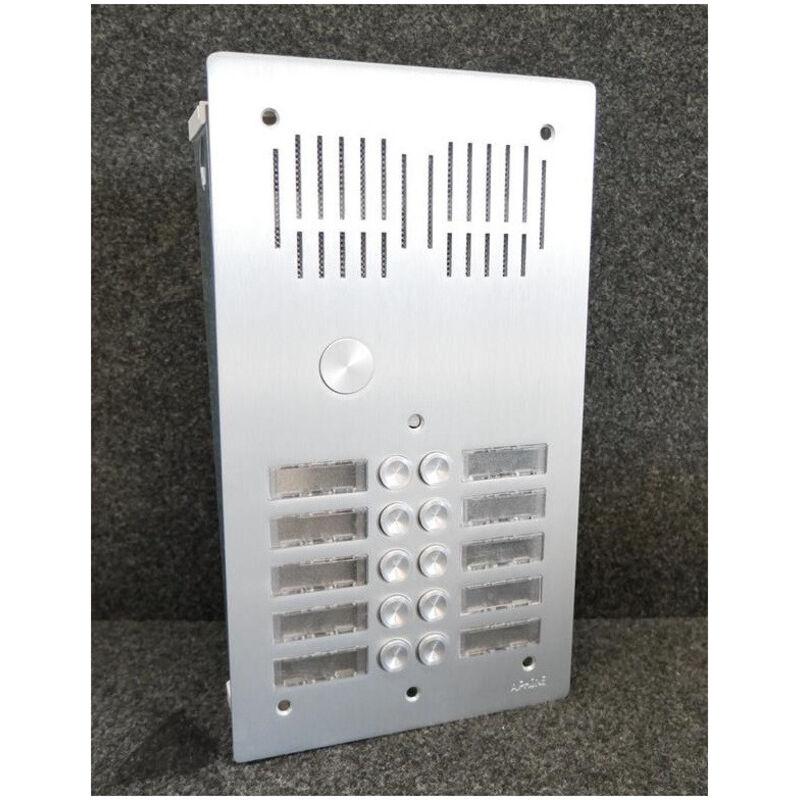 Platine de rue 10 boutons encastrée - 2 rangées hauteur 316mm PA10B Aiphone 100904
