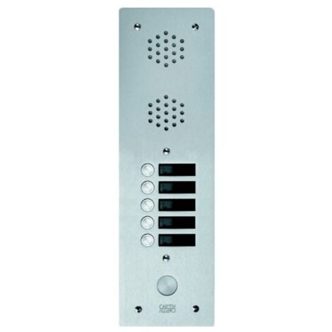 Platine de rue interphone anti-vandale en aluminium encastrée - URMET 7771/5