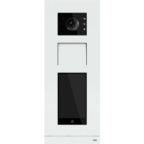 Platine de rue IP à défilement de noms touche RFIC/DESFIRE blanc 2TMA130010W0013 ABB H81381T-W