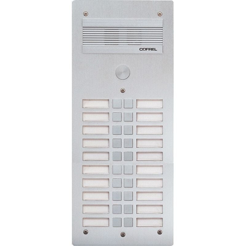 Platine de rue Série 300 audio façade Alu 4 mm 20 appels bticino 308320