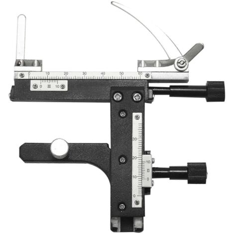 Platine mécanique pour microscope, pied à coulisse mobile XY avec échelle.