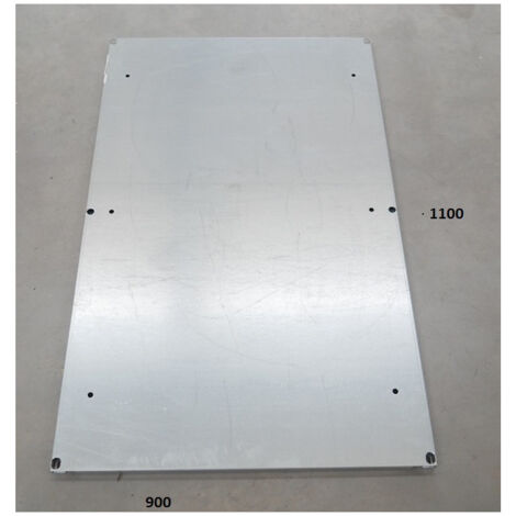 Platine métallique pleine 1100x900mm acier galvanisé pour coffret 1200x1000mm PLOMBIERES