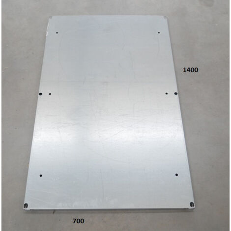 Platine métallique pleine 1400x700mm acier galvanisé pour coffret 1500x800mm PLOMBIERES