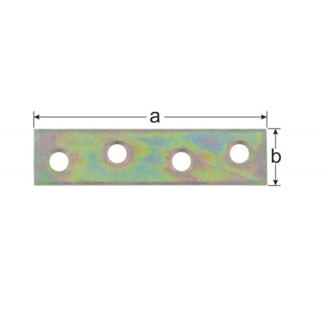 Platine multitrous bichromaté, GAH ALBERTS, 100 x 15 mm