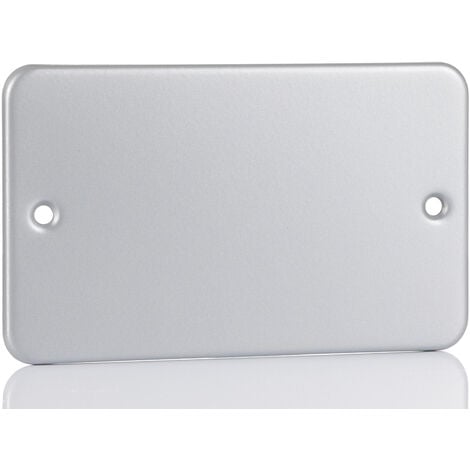 Platine obturatrice Gris, Métal, Flush Mounted 2 emplacements ( Prix pour 1 )