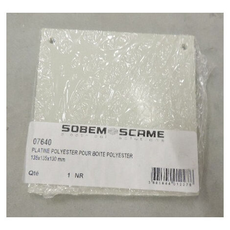 Platine polyester non perforée pour boite 135x135mm pour boite série MORVAN