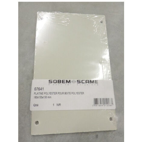 Platine polyester non perforée pour boite 180x135mm pour boite série MORVAN