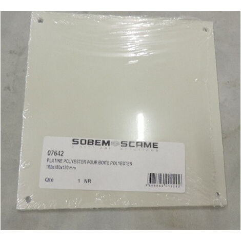 Platine polyester non perforée pour boite 180x180mm pour boite série MORVAN