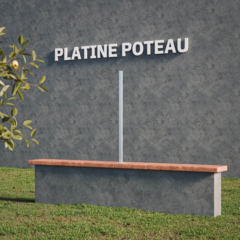 Platine pour poteau de clôture pvc pro 100 cm