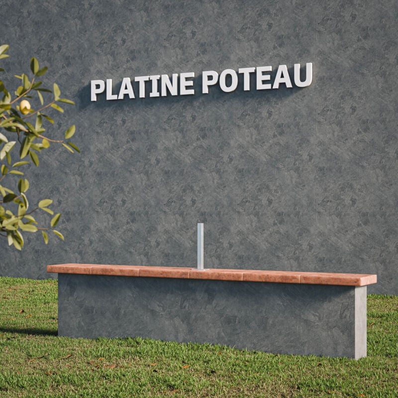 Platine pour poteau de clôture pvc pro 30 cm
