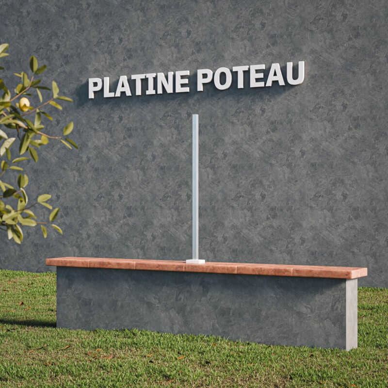 Platine pour poteau de clôture pvc slim 100 cm