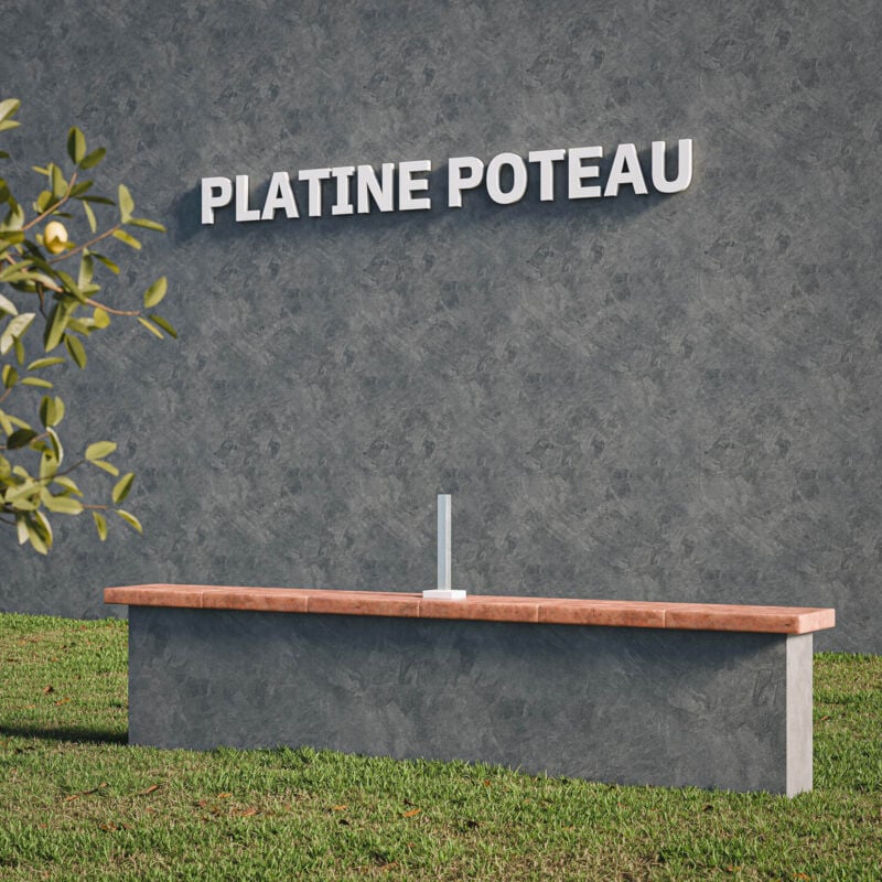 Platine pour poteau de clôture pvc slim 30 cm