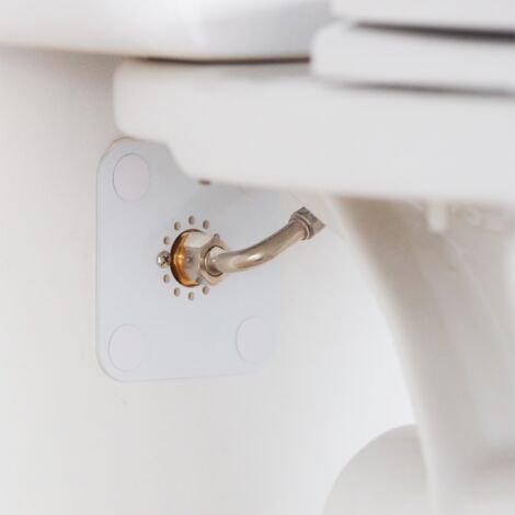 Platine sortie cloison pour WC - Platine encastrable - habillage PER 16 sortie simple  - 1 flexible coudé