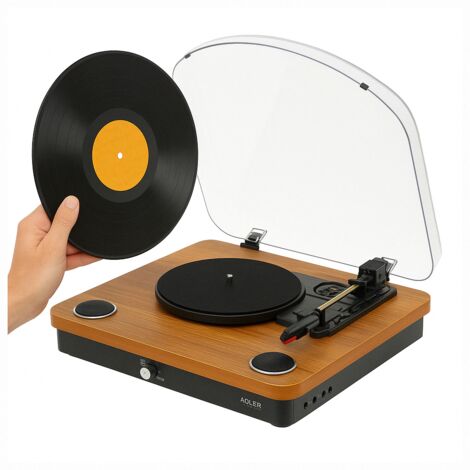 PLATINE TOURNANTE EN BOIS BLUETOOTH ADLER  AD1914E